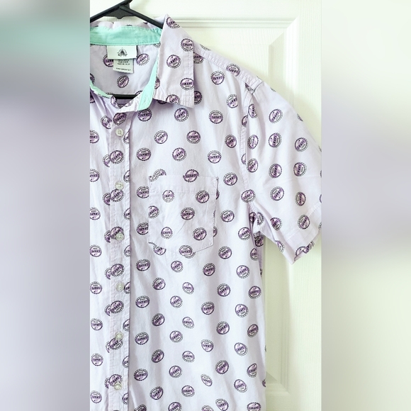 Disney Pixar Movie Up Grape Soda Print Button Down Shirt - Picture 3 of 4